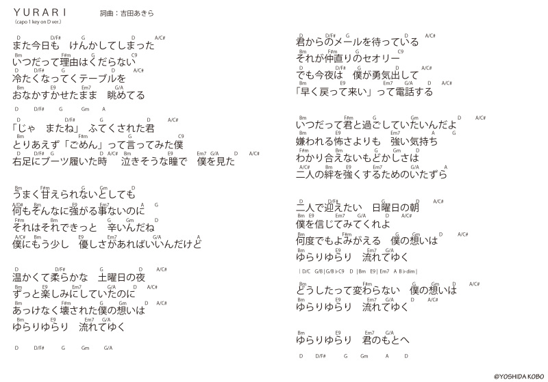 YURARIのコード